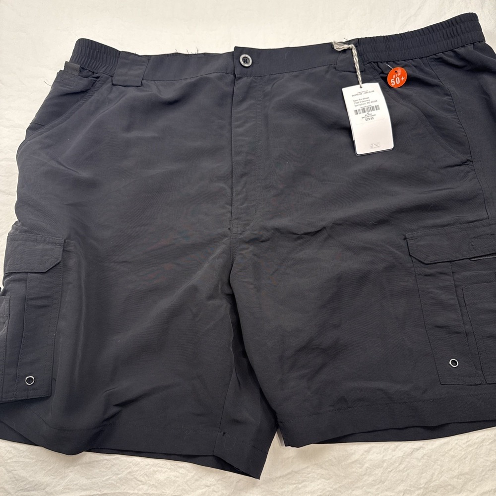 World Wide Sportsman Mens Shorts Fishing Cargo Tech Basspro Black Outdoor 46 NWT